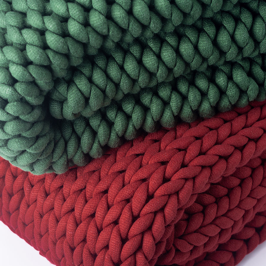 High Quality Oeko-Tex Luxury Super Thick Weighted Blankets Warm Cozy 100% Handmade Knitted Chunky Knit Blanket